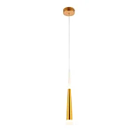 Светильник подвесной LED Orpelo SLE200103-01 Evoluce золотой 1 лампа, основание белое в стиле современный трубочки