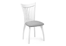 Деревянный стул Лидиос серый велюр / белый 515979 Woodville, серый/велюр, ножки/массив бука/белый, размеры - ****460*620