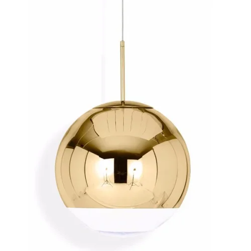 Светильник подвесной Mirror Ball Gold D30 177972-22 ImperiumLoft белый на 1 лампу, основание золотое в стиле минимализм хай-тек лофт 