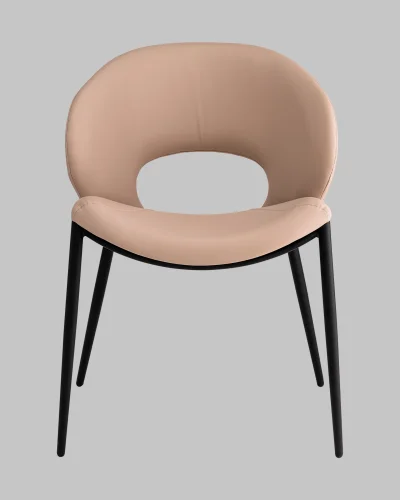 Стул Вивьен экокожа светло-бежевый УТ000040869 Stool Group, бежевый/экокожа, ножки/металл/чёрный, размеры - *780**** фото 2