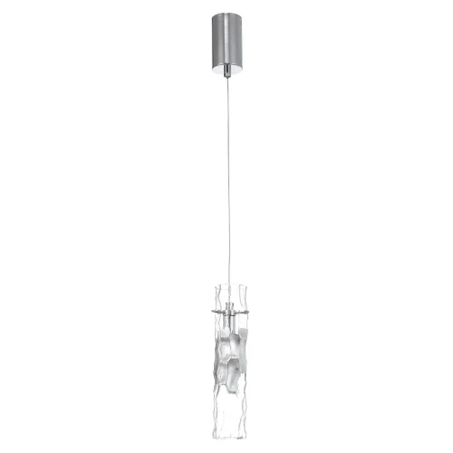 Светильник подвесной PRIMAVERA SP1 CHROME Crystal Lux прозрачный на 1 лампу, основание хром в стиле современный фото 2