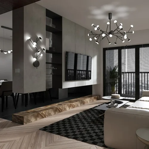 Настенный светильник HILVI WALL L83 Pink 209183-26 ImperiumLoft белый на 16 ламп, основание розовое в стиле современный фото 17