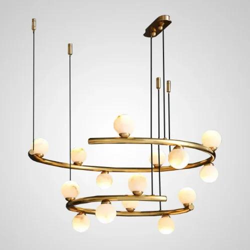 Люстра подвесная IMERENSE D40 D75 D40 196722-23 ImperiumLoft коричневая на 15 ламп, основание латунь в стиле современный фото 2 Люстра подвесная IMERENSE D40 D75 D40 196722-23 ImperiumLoft коричневая на 15 ламп, основание латунь в стиле современный фото 2