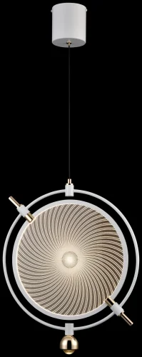 Светильник подвесной LED Laura WE430.02.006 Wertmark прозрачный 1 лампа, основание белое в стиле современный хай-тек 