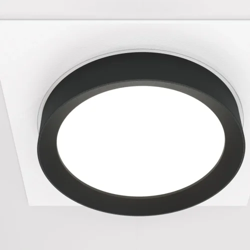 Светильник точечный Hoop DL086-GX53-SQ-WB Maytoni белый чёрный 1 лампа, основание белое чёрное в стиле современный  фото 3