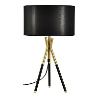 Настольная лампа Talladega LSP-0615 Lussole чёрная 1 лампа, основание чёрное металл в стиле современный 
