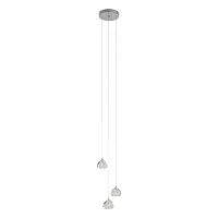 Светильник подвесной Rain 10151/3 LOFT IT прозрачный 3 лампы, основание хром в стиле арт-деко каскад