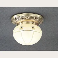 Светильник потолочный PL 7743/1 Reccagni Angelo бежевый 1 лампа, основание античное бронза в стиле классический 