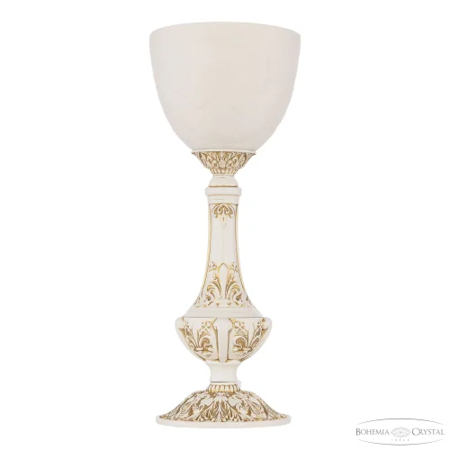 Настольная лампа AL79100L/15 WMG P1 Angel Bohemia Ivele Crystal белая 1 лампа, основание золотое патина белое металл в стиле классический  фото 5
