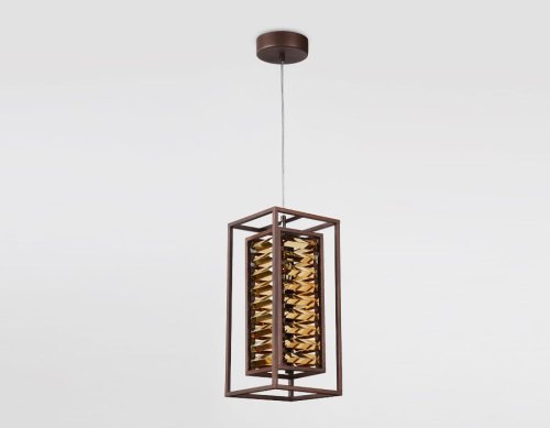 Светильник подвесной Traditional TR5043 Ambrella light янтарный 1 лампа, основание коричневое в стиле современный  фото 4