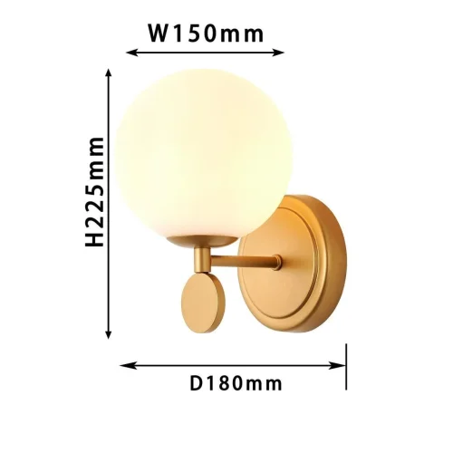Бра Absolute 2928-1W Favourite белый на 1 лампа, основание золотое в стиле современный  фото 2