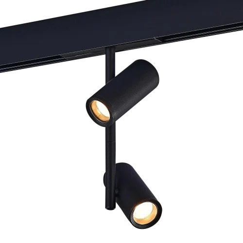 Трековый светильник магнитный LED ST808.436.16 ST-Luce чёрный для шинопроводов серии ST808 чёрный