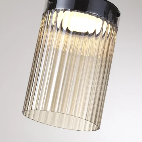 Светильник потолочный LED Pillari 5047/15LC Odeon Light янтарный 1 лампа, основание чёрное в стиле современный  фото 5