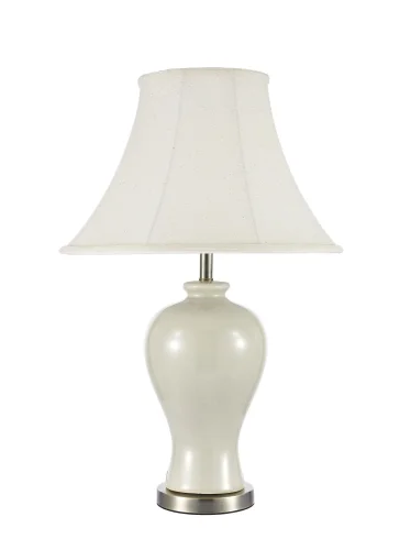 Настольная лампа Gianni E 4.1 C Arti Lampadari белая 1 лампа, основание бежевое керамика в стиле классический 