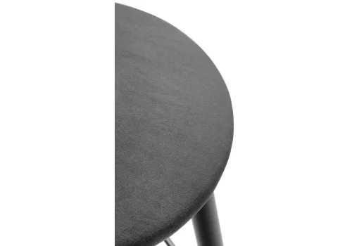 Барный стул Гангток катания графит / черный матовый 469981 Woodville, серый/велюр, ножки/металл/чёрный, размеры - ****370*370 фото 3