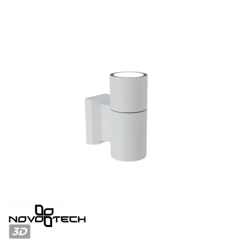 Настенный светильник уличный Landscape 370984 Novotech уличный IP65 белый на 1 лампу, плафон белый в стиле хай-тек GU10 фото 3