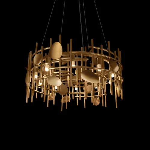 Светильник подвесной Escama 10396/600C LOFT IT золотой на 10 ламп, основание золотое в стиле современный фото 4