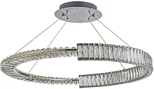 Светильник подвесной хрустальный LED Carini L 1.5.80.100 N Arti Lampadari прозрачный 1 лампа, основание никель в стиле современный кольца