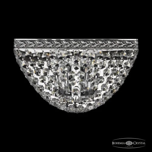 Бра 19322B/25IV NB Bohemia Ivele Crystal прозрачный на 2 лампы, основание никель в стиле классический sp