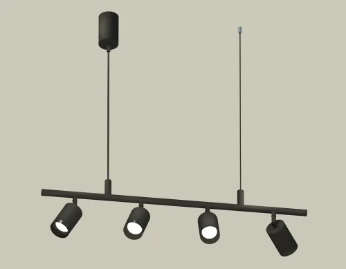 Светильник подвесной XB9002100 Ambrella light чёрный 4 лампы, основание чёрное в стиле хай-тек современный 