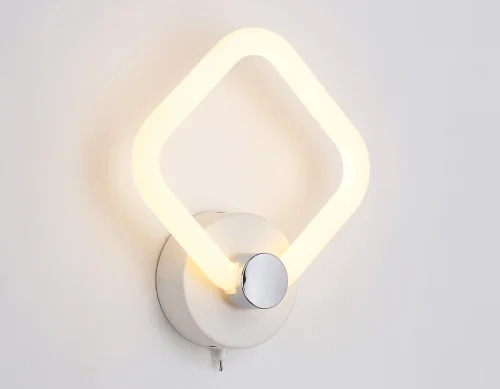 Бра LED FA3871 Ambrella light белый на 1 лампа, основание белое в стиле хай-тек современный квадраты фото 3
