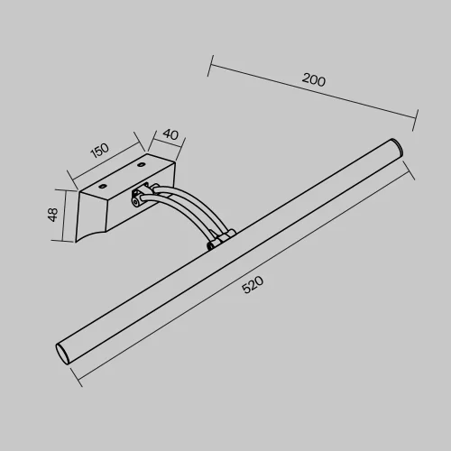 Подсветка для картин LED Fino MIR003WL-L12CH Maytoni хром в стиле современный фото 3