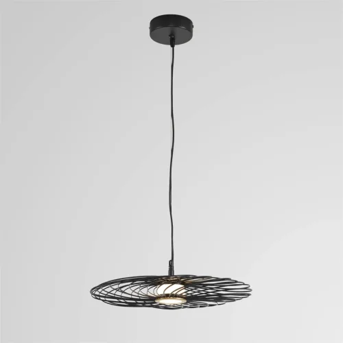 Светильник подвесной LED Camomile 8379/9L Lumion чёрный на 1 лампу, основание чёрное в стиле лофт фото 5