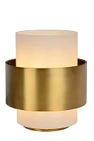 Настольная лампа Firmin 45597/20/02 Lucide белая 1 лампа, основание матовое золото металл в стиле классический 