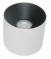 Светильник накладной Alfa LED C064CL-01-25W3K-RD-WB Maytoni чёрный белый 1 лампа, основание белое в стиле современный хай-тек круглый