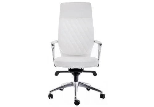 Компьютерное кресло Isida white / satin chrome 15427 Woodville, белый/экокожа, ножки/металл/хром, размеры - ****650* фото 2