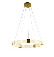 Люстра подвесная LED Misia APL.030.03.50 Aployt белая на 1 лампа, основание золотое в стиле современный кольца