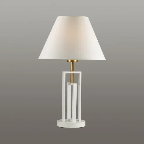 Настольная лампа Fletcher 5291/1T Lumion белая 1 лампа, основание белое металл в стиле современный  фото 3
