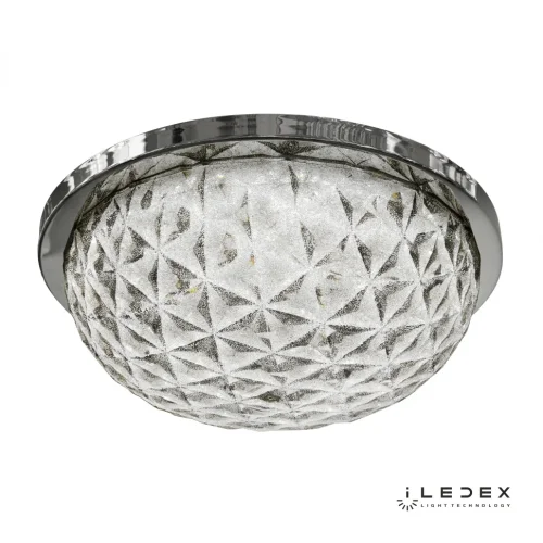 Светильник потолочный LED с пультом Bliss FOKD-68-501 CR iLedex прозрачный 1 лампа, основание хром в стиле современный хай-тек с пультом фото 4