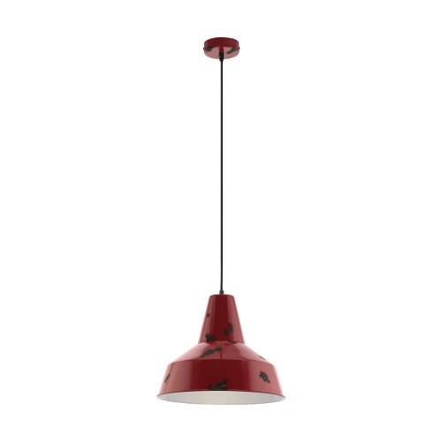 Светильник подвесной Somerton 49748 Eglo красный 1 лампа, основание красное в стиле лофт современный 