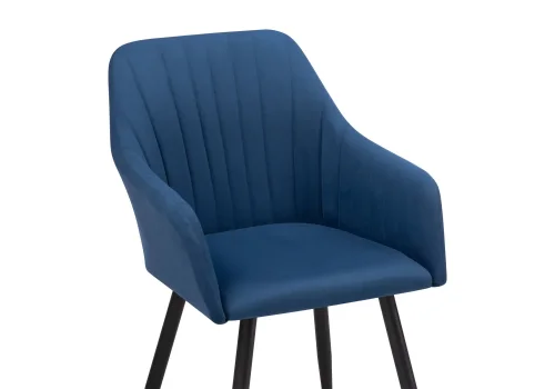 Кресло Слэм крутящиеся синее / черное 571405 Woodville, синий/велюр, ножки/металл/чёрный, размеры - ****530*640 фото 7