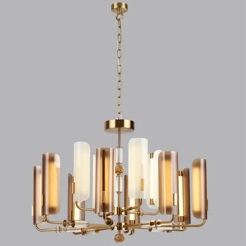 Люстра подвесная Lion 5467/60L Odeon Light белая коричневая на 1 лампу, основание античное бронза в стиле современный эклектика арт-деко фото 5
