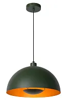 Светильник подвесной Siemon 45496/01/33 Lucide зелёный 1 лампа, основание зелёное в стиле современный 