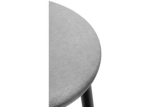 Барный стул Гангток катания сильвер / черный матовый 469985 Woodville, серый/велюр, ножки/металл/чёрный, размеры - ****370*370 фото 3