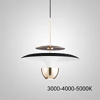 Светильник подвесной LED Bertil 232158-23 ImperiumLoft чёрный золотой 1 лампа, основание чёрное в стиле скандинавский 