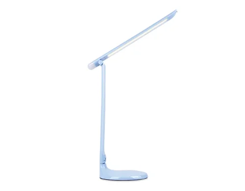 Настольная лампа LED DE550 Ambrella light голубая 1 лампа, основание голубое полимер в стиле хай-тек современный 