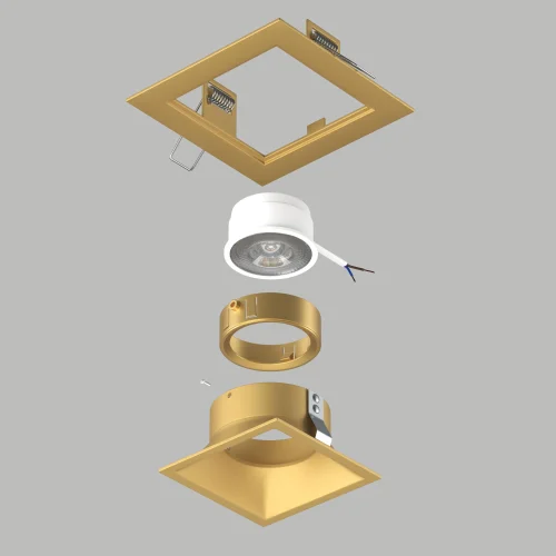 Светильник точечный Domino D51303GMOD Lightstar золотой на 1 лампу, основание золотое в стиле современный квадратный фото 4