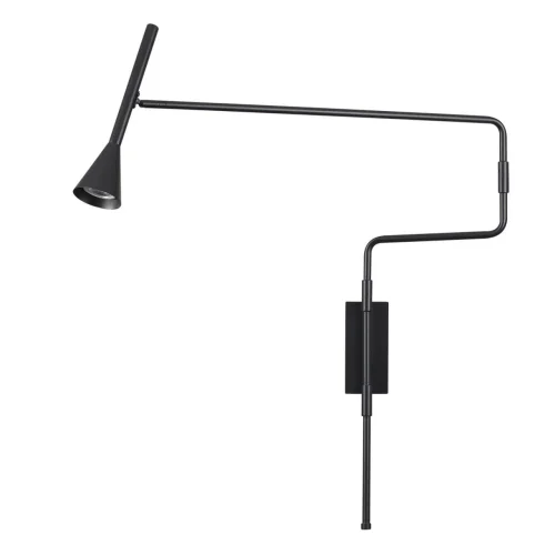 Бра LED Izzy 7031/1W Odeon Light чёрный на 1 лампу, основание чёрное в стиле минимализм для чтения гибкая ножка