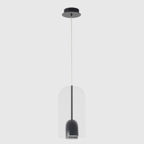 Светильник подвесной ЛЕД ELEMENT SP12W LED BLACK Crystal Lux белый на 1 лампу, основание чёрное в стиле лофт фото 4