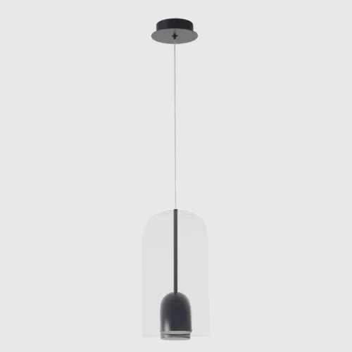 Светильник подвесной ЛЕД ELEMENT SP12W LED BLACK Crystal Lux белый на 1 лампу, основание чёрное в стиле лофт фото 4
