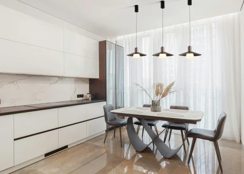 Светильник подвесной LED Fari FR5600PL-L5MG1 Freya матовый золото на 1 лампу, основание чёрное в стиле современный лофт фото 11