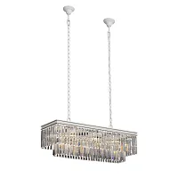 Люстра подвесная V5146-0/12 Vitaluce прозрачная на 12 ламп, основание бежевое в стиле современный классический 