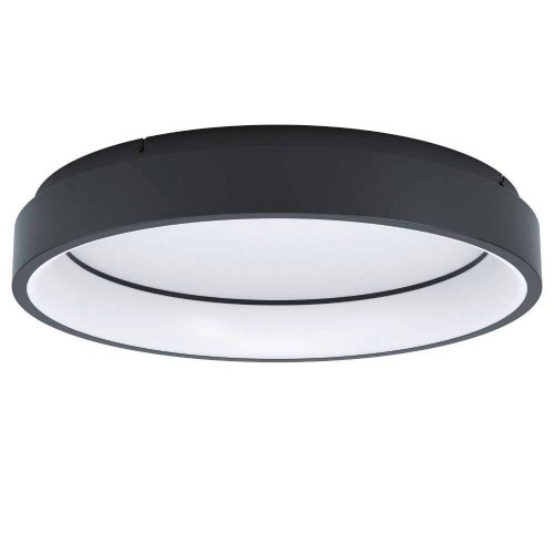 Светильник потолочный LED Marghera-C 99026 Eglo белый чёрный 1 лампа, основание чёрное в стиле хай-тек современный 