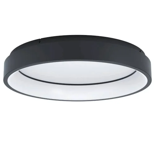 Светильник потолочный LED Marghera-C 99026 Eglo чёрный белый на 1 лампу, основание чёрное в стиле хай-тек современный 
