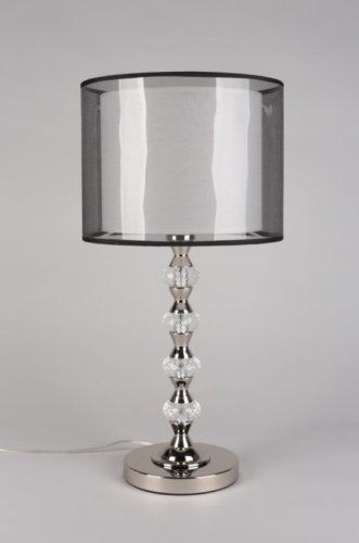 Настольная лампа Floret APL.703.14.01 Aployt белая чёрная 1 лампа, основание хром металл в стиле модерн  фото 3