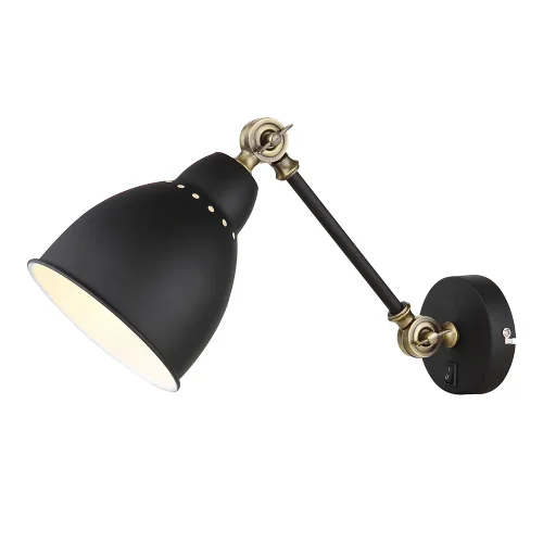 Бра с выключателем лофт Braccio A2054AP-1BK Arte Lamp чёрный на 1 лампа, основание чёрное в стиле лофт 